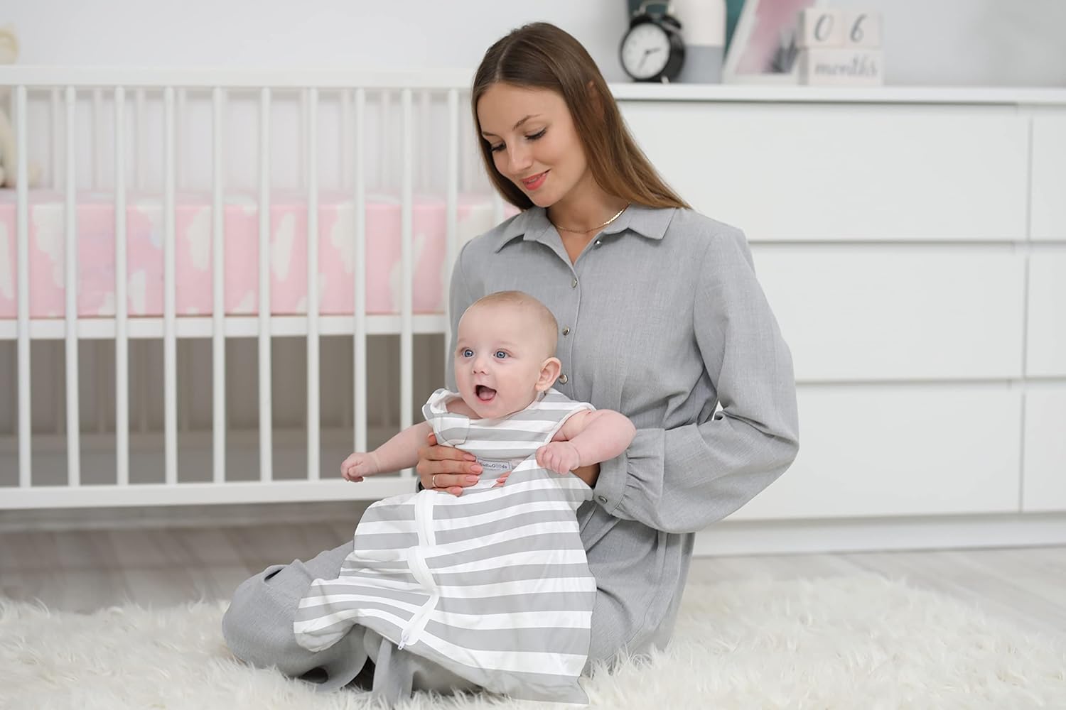 Baby Sleeping Bag Sack – Infant Sleeping Bags – 3 Pack - Pure Cotton Unisex Zip Up Wearable Blanket for Sleeping Boys & Girls (Grey Plaid, 12-18 Months) - Image 5